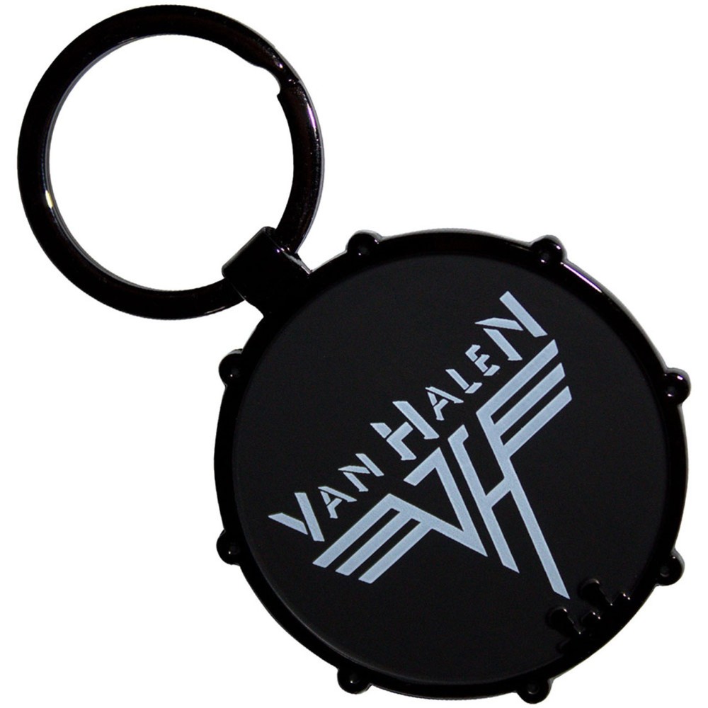 Van Halen - Retro Logo Drum DoubleSided Schlüsselring - Schwarz